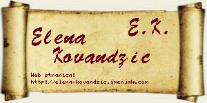 Elena Kovandžić vizit kartica